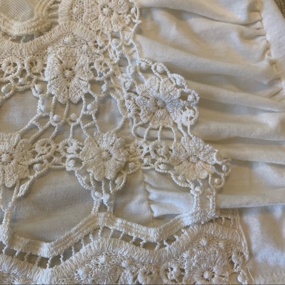 Lace Battenberg White Cami Camisole Sleeveless Fancy Figure Flattering L Large - Picture 10 of 16